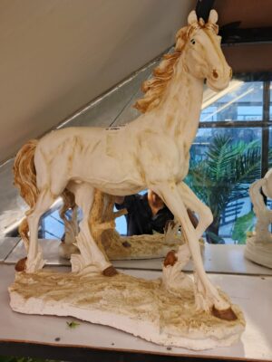 White Resin Horse